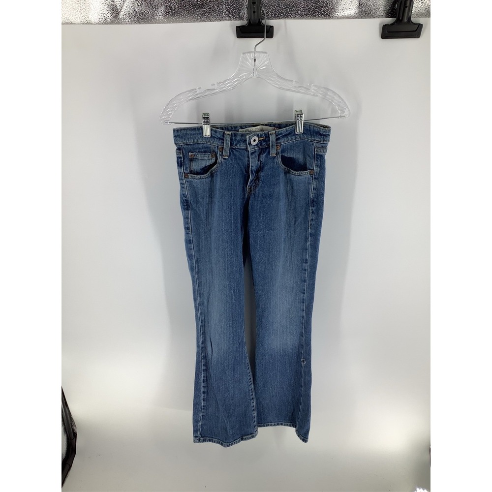 Levis Superlow Boot Cut Jeans Medium Wash Blue Low Rise Denim Size 1 M